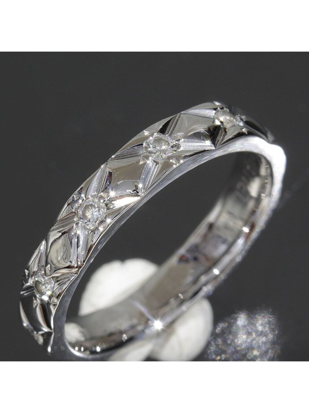 Chanel Quilted Diamond Ring